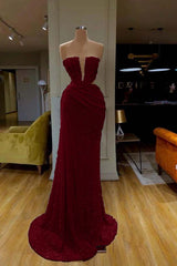 Showprettydess Gorgeous White Strapless Sequined Prom Dress-showprettydress