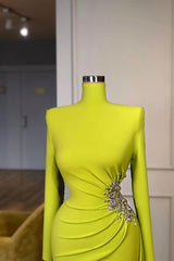 Showprettydess Mermaid Long Sleeve Evening Dress with High Neck-showprettydress