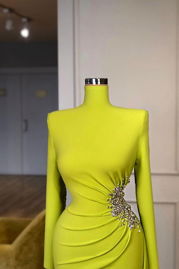 Showprettydess Mermaid Long Sleeve Evening Dress with High Neck-showprettydress