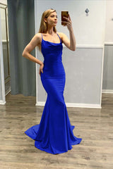 Showprettydess Mermaid Spaghetti-Strap Light Purple Prom Dress-showprettydress