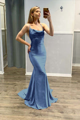 Showprettydess Mermaid Spaghetti-Strap Light Purple Prom Dress-showprettydress