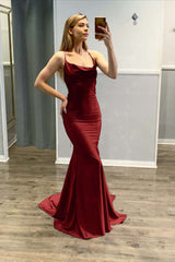 Showprettydess Mermaid Spaghetti-Strap Light Purple Prom Dress-showprettydress