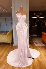 Showprettydess Red Sweetheart Mermaid Prom Dress with Sequins-showprettydress