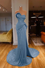 Showprettydess Red Sweetheart Mermaid Prom Dress with Sequins-showprettydress