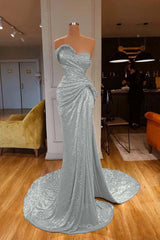 Showprettydess Red Sweetheart Mermaid Prom Dress with Sequins-showprettydress