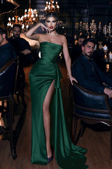 Showprettydess Royal Blue Mermaid Prom Dress with Long Straps & Slit-showprettydress