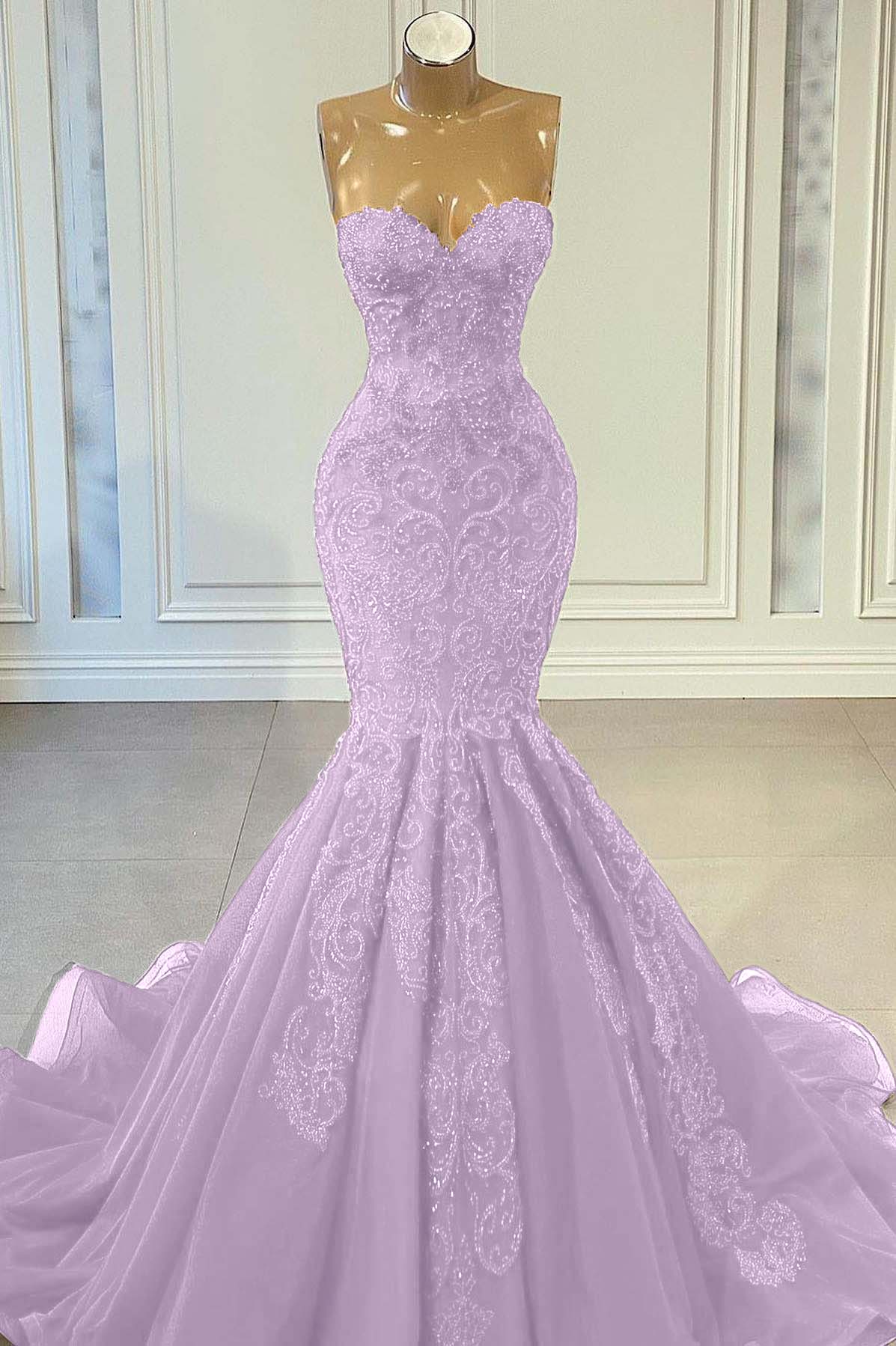 Showprettydess Sweetheart Red Sleeveless Mermaid Prom Dress with Beadings-showprettydress