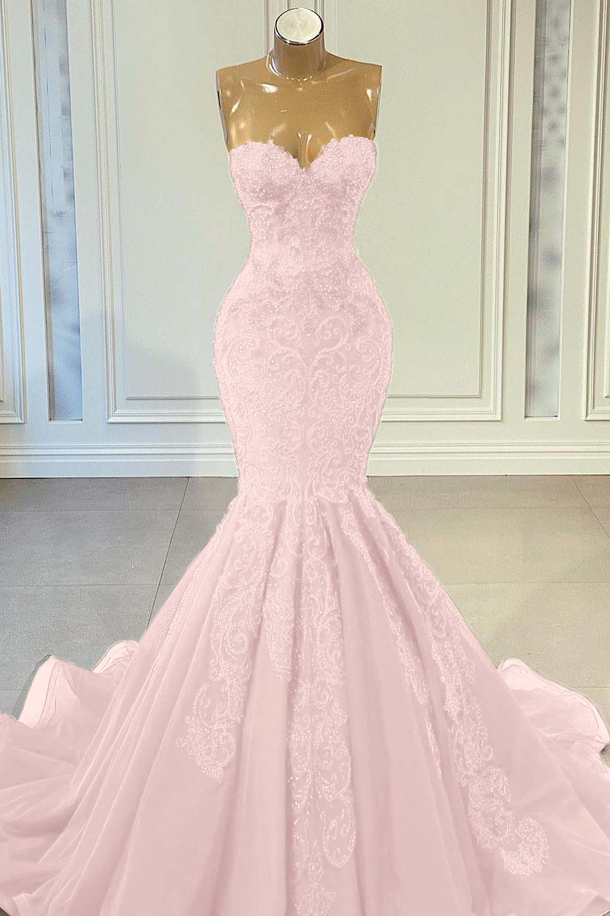 Showprettydess Sweetheart Red Sleeveless Mermaid Prom Dress with Beadings-showprettydress