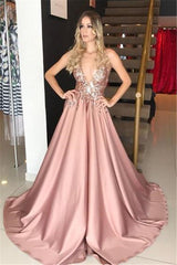 Sleeveless Dusty Rose A-line Sparkle Sequin Formal Evening Dress-showprettydress