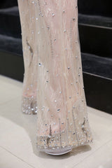 Sparkle Illusion High neck See-through Prom Jumpsuit-showprettydress