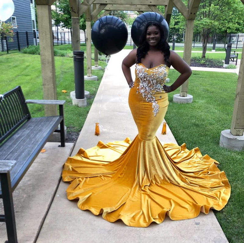 Trendy New Arrival Sweetheart Ginger Mermaid Long Plus Size Prom Dresses-showprettydress