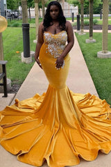 Trendy New Arrival Sweetheart Ginger Mermaid Long Plus Size Prom Dresses-showprettydress