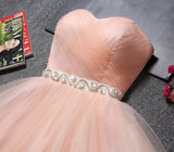 Tulle Ruffles Pink Homecoming Dress Sweetheart Short Hoco Dress-showprettydress