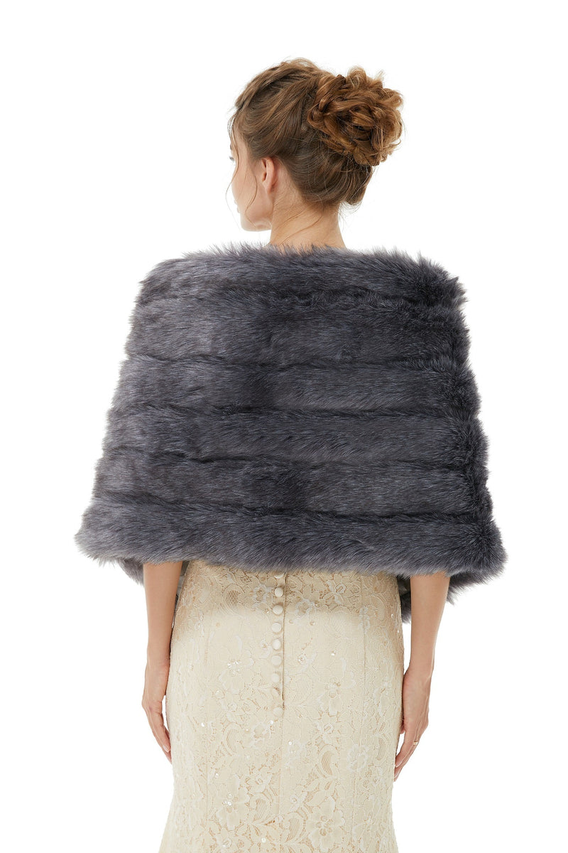 Wedding Faux Fur Wrap Winter Shawl Scarves-showprettydress
