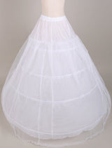 White Ball Gown Style Bridal Petticoat with Drawstring Waist-showprettydress
