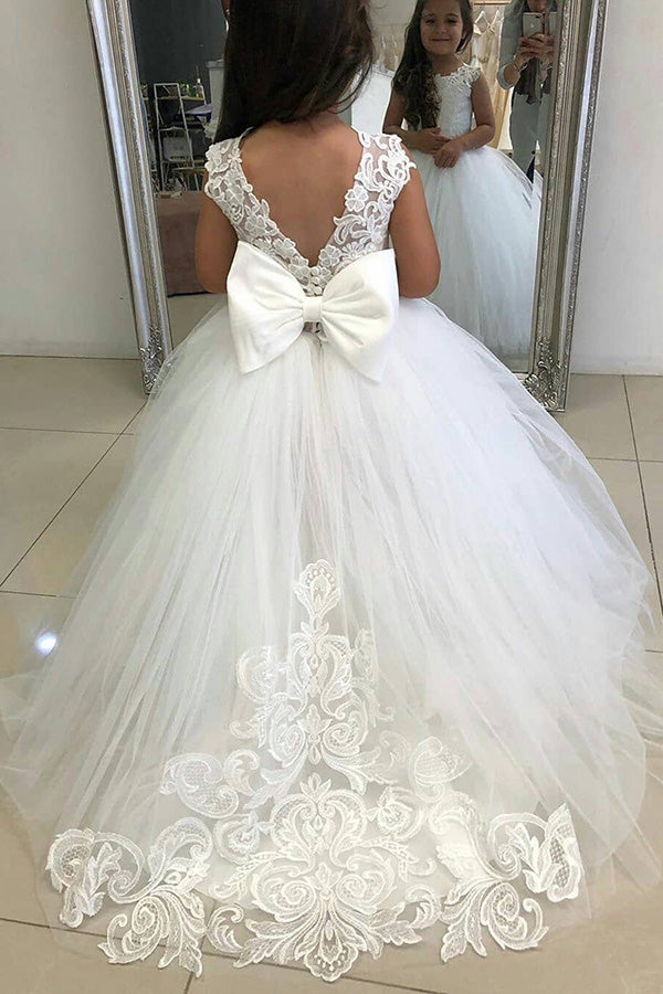 cute girls dresses Tulle Ivory Sleeveless Flower Ball Gown 20241025AI-RTW Young woman dressed as Made from 100% pure UK | AU Size:12/14